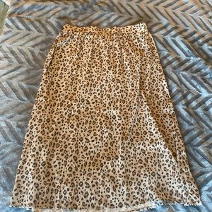 Cheetah midi skirt